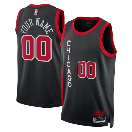 Dres Chicago Bulls Prilagođeni Nike 2023-24 City Edition Crno Swingman